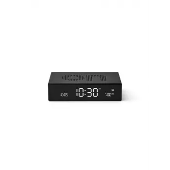 LEXON Flip Premium Sveglia da tavolo a doppia faccia Nero LR152N