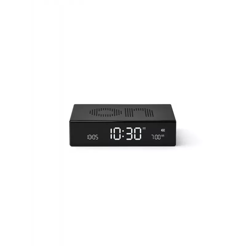 LEXON Flip Premium Sveglia da tavolo a doppia faccia Nero LR152N