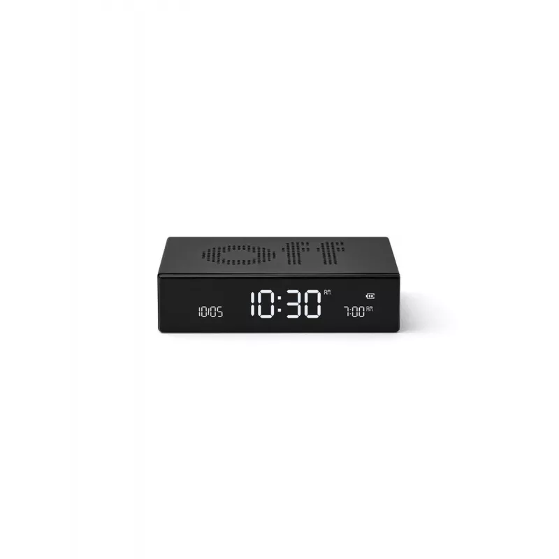 LEXON Flip Premium Sveglia da tavolo a doppia faccia Nero LR152N