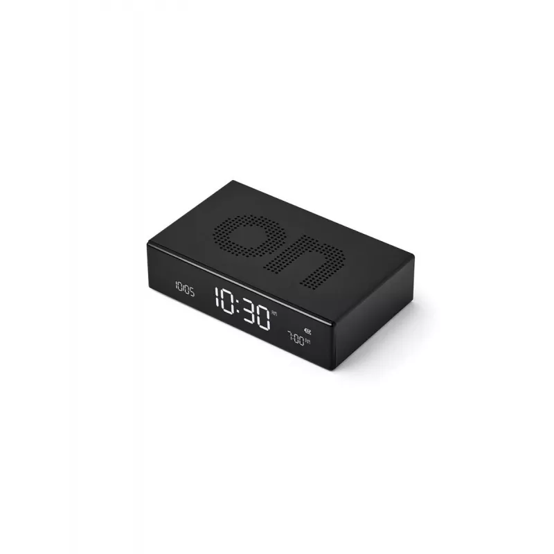 LEXON Flip Premium Sveglia da tavolo a doppia faccia Nero LR152N