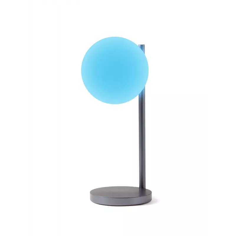 Lexon Bubble Lamp Lampada da scrivania LED con caricabatterie Qi 15W, Gunmetal