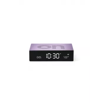 LEXON Flip Premium Sveglia da tavolo a doppia faccia Viola LR152LL