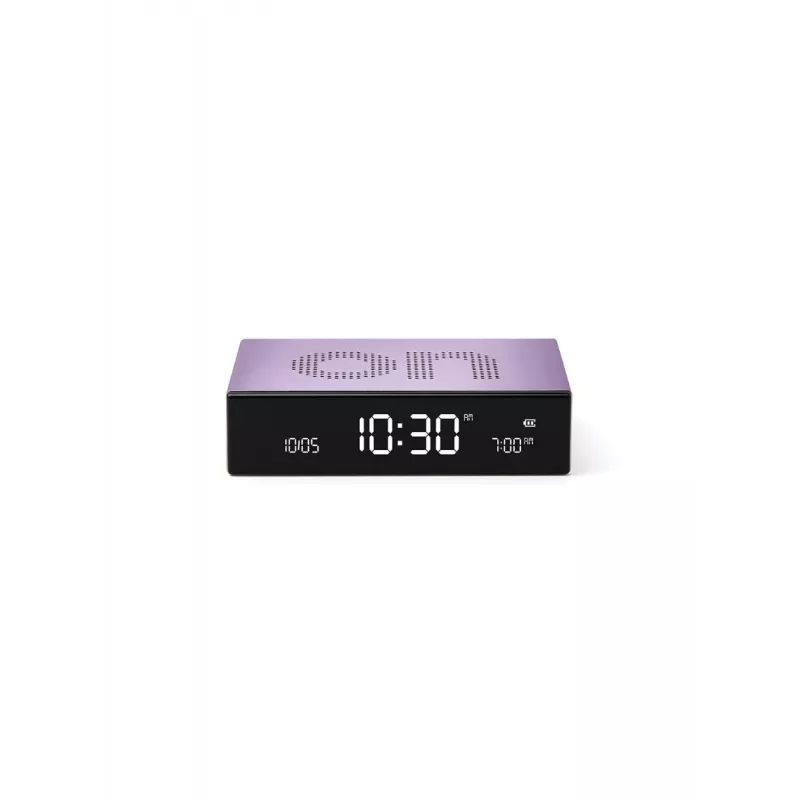 LEXON Flip Premium Sveglia da tavolo a doppia faccia Viola LR152LL