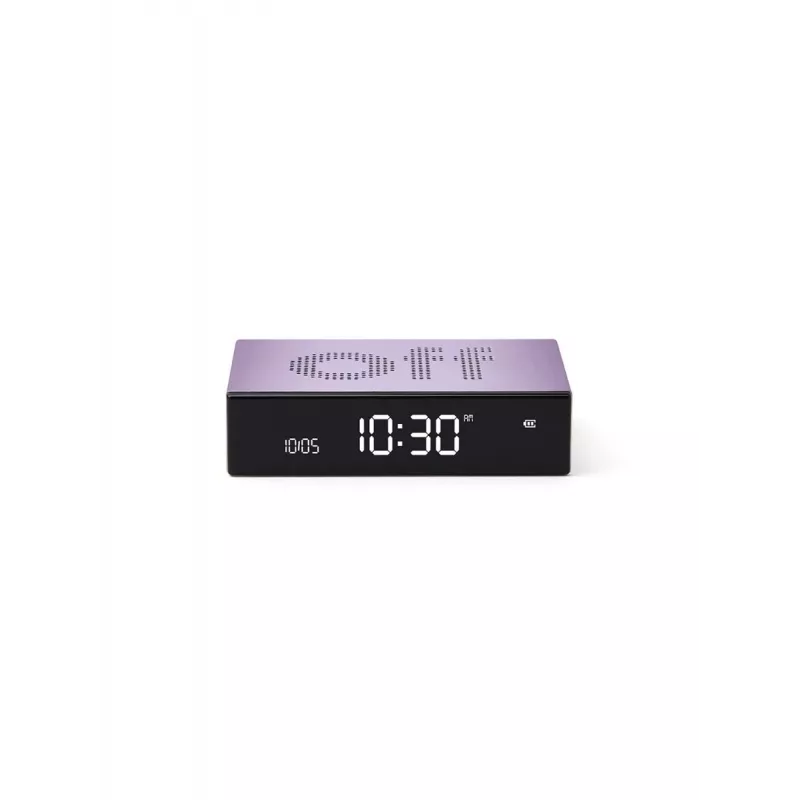 LEXON Flip Premium Sveglia da tavolo a doppia faccia Viola LR152LL