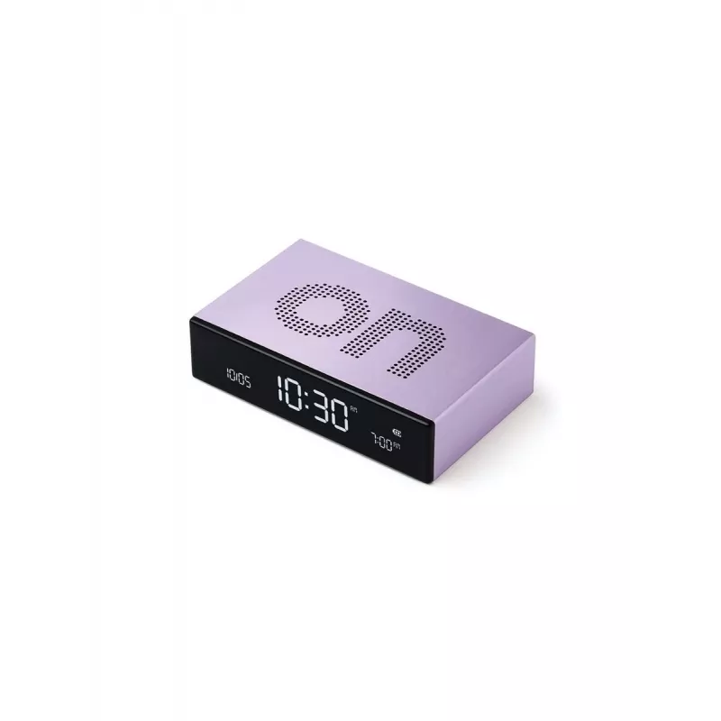 LEXON Flip Premium Sveglia da tavolo a doppia faccia Viola LR152LL