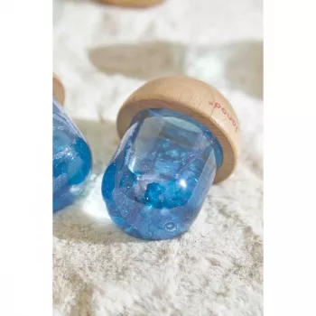 Janod Palla di Neve Sensoriale con Glitter Blu 12m+