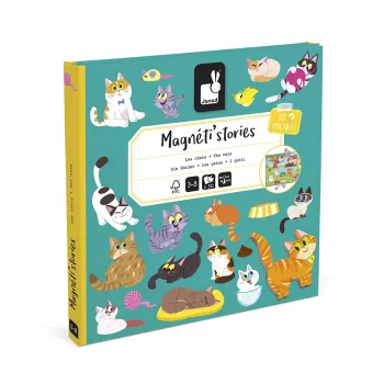 Janod Magneti'stories Set Puzzle Magnetico Gatti 30 Pezzi 3+ Anni