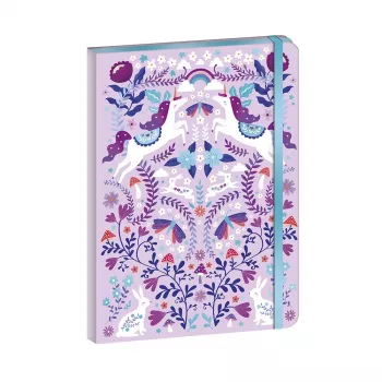 Janod Unicorn Dreamland Quaderno con Elastico, 6+
