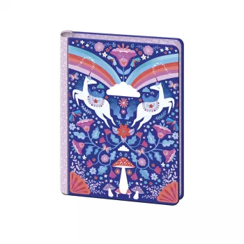 Janod Dreamland Unicorn Set Cancelleria 40 Pezzi - Inviti, Biglietti di Ringraziamento, Buste, Adesivi, Penna