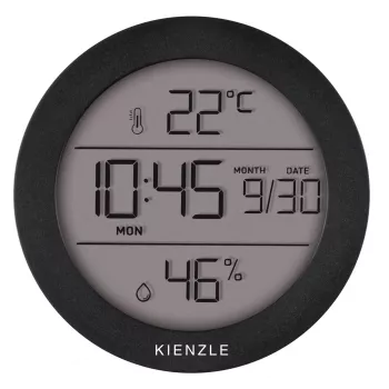 Kienzle Termo-Igrometro Rotondo Analogico - Acciaio Inox - Argento