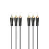 HAMA cavo audio/video 3x RCA su 3x RCA 3m, connettori maschi dorati