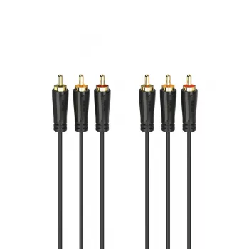 HAMA cavo audio/video 3x RCA su 3x RCA 3m, connettori maschi dorati