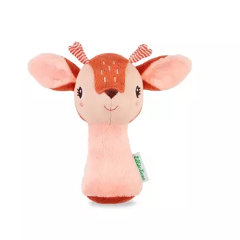 Lilliputiens Sonaglio morbido e giocattolo con squeaker Stella il cerbiatto 3m+