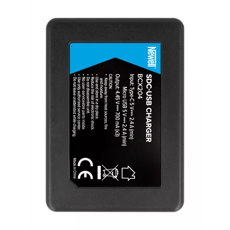 Newell SDC-USB Caricatore a tre canali per batterie DJI Osmo Action BCX204