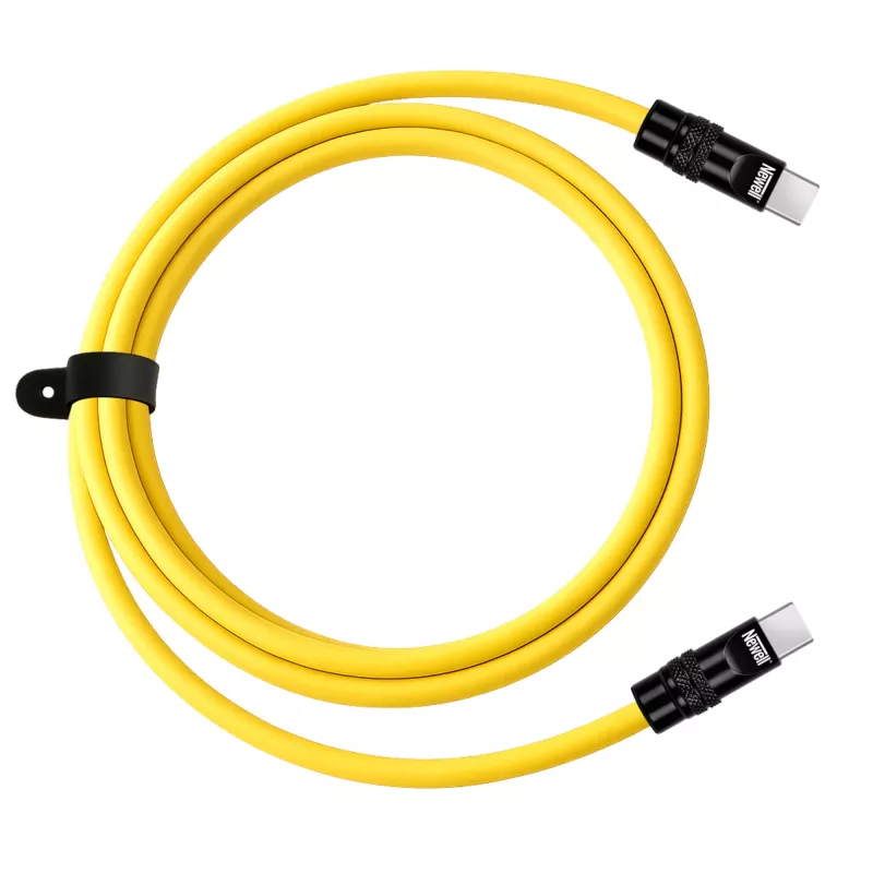 Newell Cavo USB-C a USB-C 100W, 2 m, silicone, giallo-nero