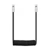 Newell Cavo USB-C a USB-C 100W 1,5 m silicone a spirale nero