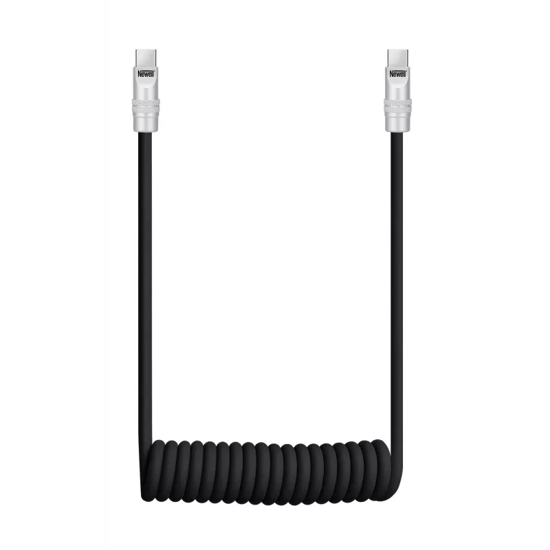 Newell Cavo USB-C a USB-C 100W 1,5 m silicone a spirale nero