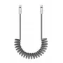 Newell Cavo USB-C a USB-C 100W, 1,5 m, silicone, avvolgibile, grigio