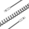 Newell Cavo USB-C a USB-C 100W, 1,5 m, silicone, avvolgibile, grigio