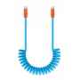 Newell Cavo USB-C a USB-C 100W 1,5 m silicone avvolgibile blu-arancio
