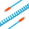 Newell Cavo USB-C a USB-C 100W 1,5 m silicone avvolgibile blu-arancio