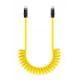 Newell Cavo USB-C a USB-C 100W, 1,5 m, silicone, avvolgibile, giallo-nero