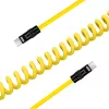 Newell Cavo USB-C a USB-C 100W, 1,5 m, silicone, avvolgibile, giallo-nero