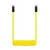 Newell Cavo USB-C a USB-C 100W, 1,5 m, silicone, avvolgibile, giallo-nero
