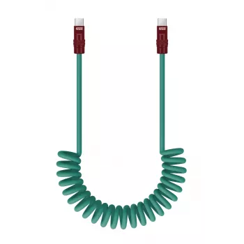 Newell Cavo USB-C a USB-C 100W, 1,5 m, silicone, avvolgibile, verde-bordeaux