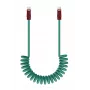 Newell Cavo USB-C a USB-C 100W, 1,5 m, silicone, avvolgibile, verde-bordeaux