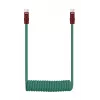 Newell Cavo USB-C a USB-C 100W, 1,5 m, silicone, avvolgibile, verde-bordeaux