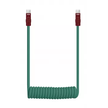 Newell Cavo USB-C a USB-C 100W, 1,5 m, silicone, avvolgibile, verde-bordeaux