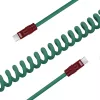 Newell Cavo USB-C a USB-C 100W, 1,5 m, silicone, avvolgibile, verde-bordeaux