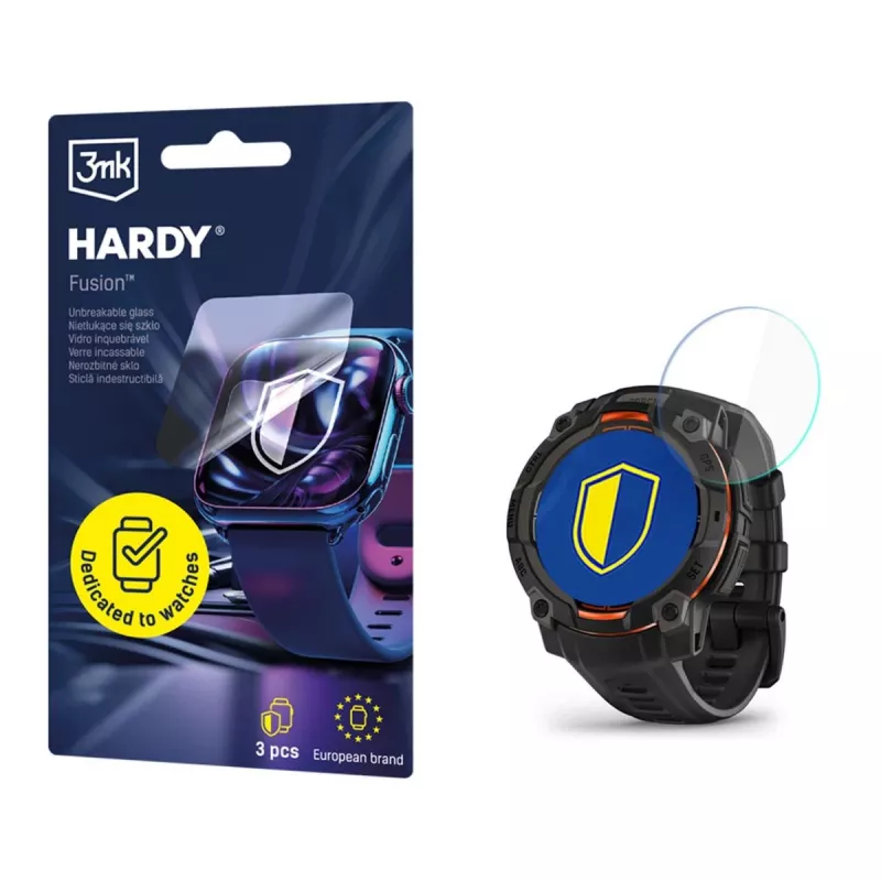 3MK PROTECTION Garmin Instinct 3 45mm (Amoled, Solar) - Protezione per orologio 3mk Hardy Fusion