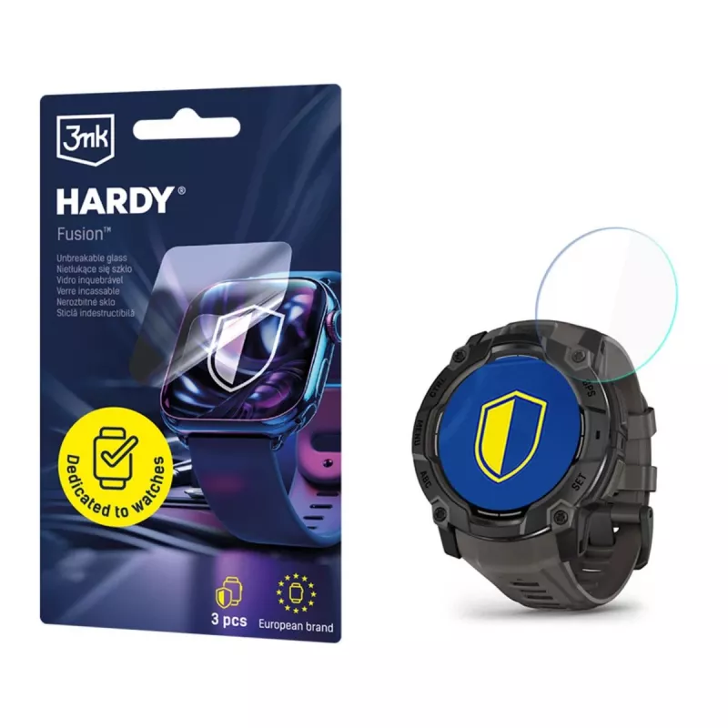 3MK PROTECTION Garmin Instinct 3 50mm (Amoled, Solar) - Protezione per orologio 3mk Hardy Fusion
