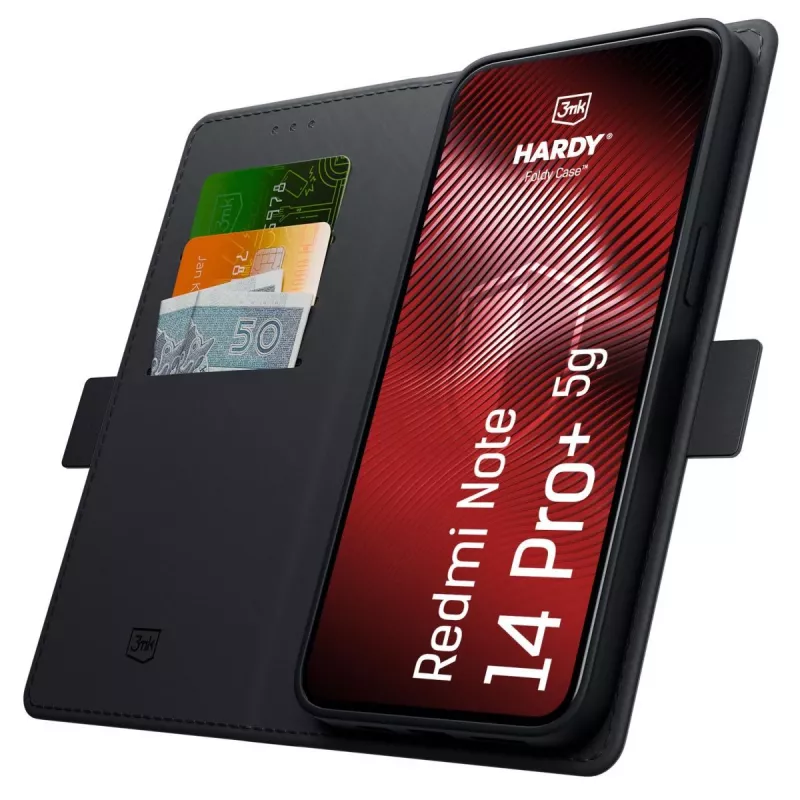 3MK PROTECTION Redmi Note 14 Pro+ - 3mk Hardy Foldy Case nero