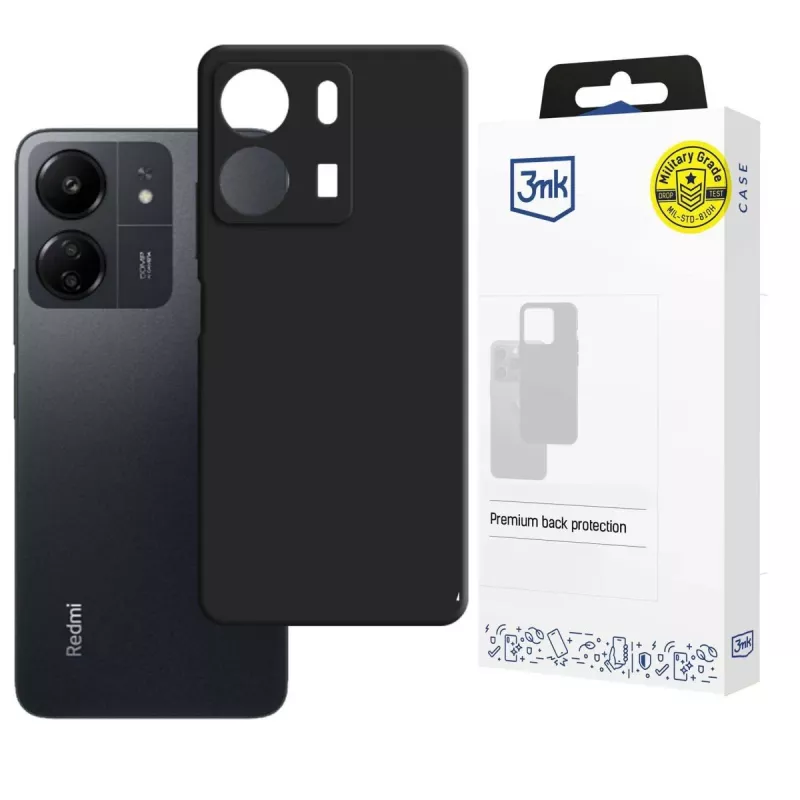 3MK PROTECTION Poco C65 - Custodia 3mk Hardy Mellow nera