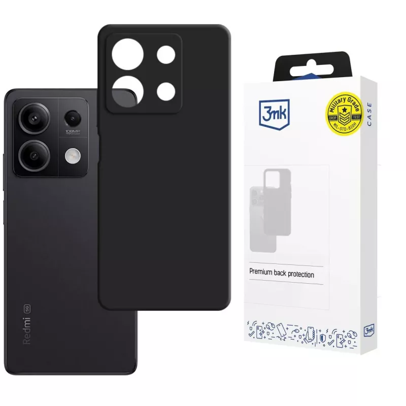 3MK PROTECTION Redmi Note 13 5G - Custodia 3mk Hardy Mellow nera