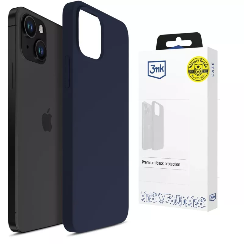 3MK PROTECTION Apple iPhone 15 Plus - Custodia 3mk Hardy Mellow blu scuro