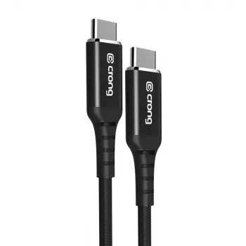 Crong Armor Link Cavo USB-C a USB-C 100W PD 5A 200cm Nero