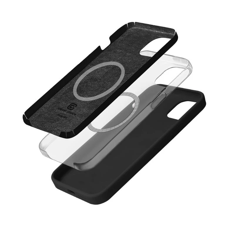 Crong Color Cover Custodia Magnetica per Apple iPhone 15 Plus compatibile MagSafe (nero)