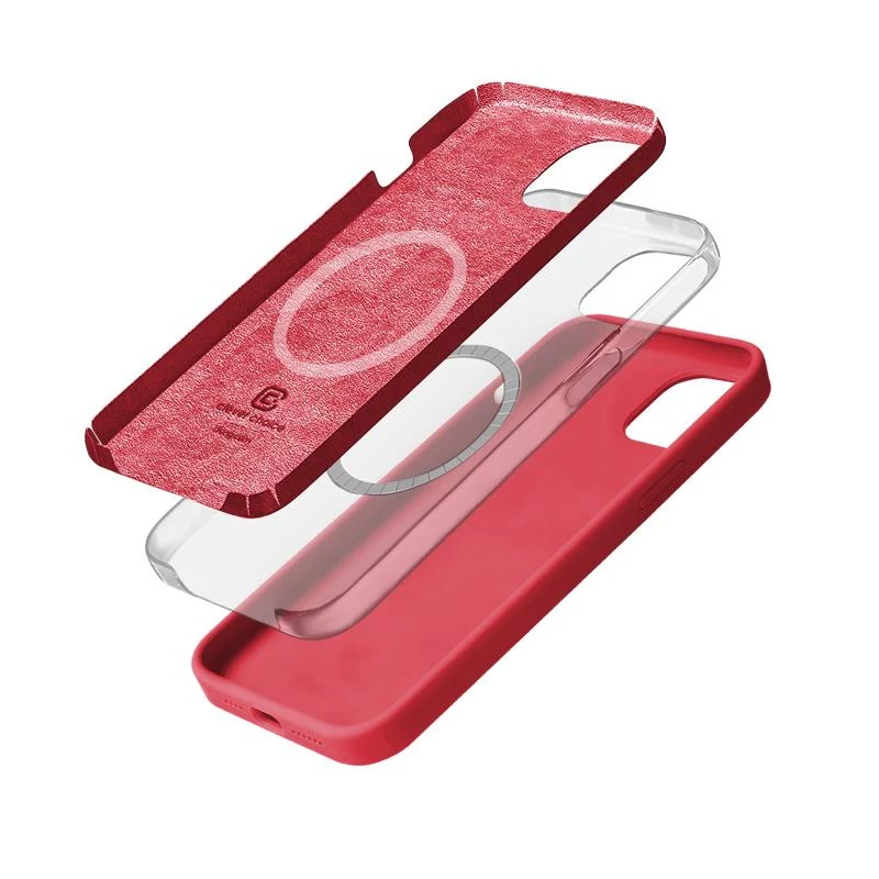 Crong Color Cover Custodia Magnetica per iPhone 15 Plus MagSafe (rosa)