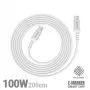 Crong Armor Link Cavo USB-C a USB-C 100W PD 5A 200cm Bianco