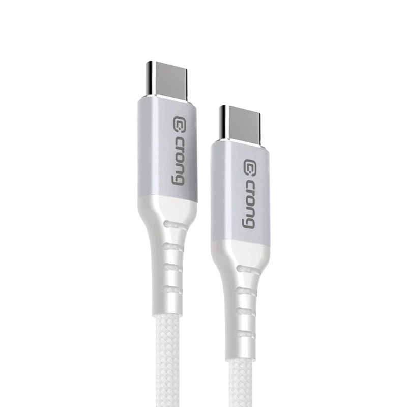 Crong Armor Link Cavo USB-C a USB-C 100W PD 5A 200cm Bianco
