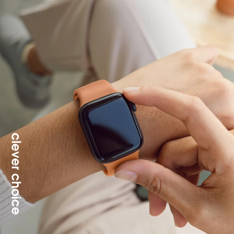 Crong Liquid Strap per Apple Watch 38/40/41/42 mm (Arancione)