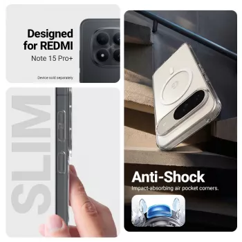 Crong Hybrid Clear Magnetic Case MagSafe per Xiaomi Redmi Note 15 Pro+ 5G (trasparente)