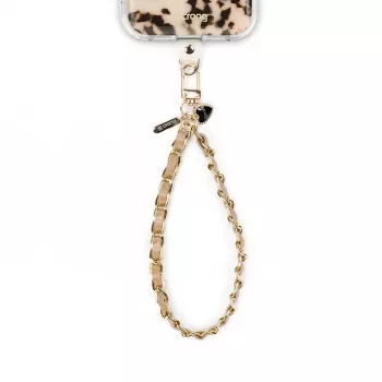 Crong Phone Charm - laccetto in nylon intrecciato Beige Twist