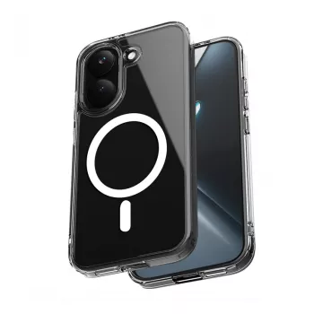 Crong Hybrid Clear Magnetic Case per Xiaomi POCO X8 Pro 5G, trasparente, compatibile MagSafe