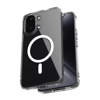Crong Hybrid Clear Magnetic Case per Xiaomi POCO X8 Pro Max 5G, trasparente, compatibile MagSafe