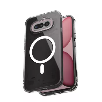 Crong Hybrid Clear Magnetic Case per Nothing Phone 4a, compatibile MagSafe, trasparente